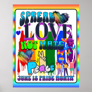 Pride   Spread Love Not Hate Poster