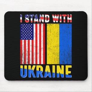Pride Stand With Ukraine Vintage Ukrainian America Mouse Pad