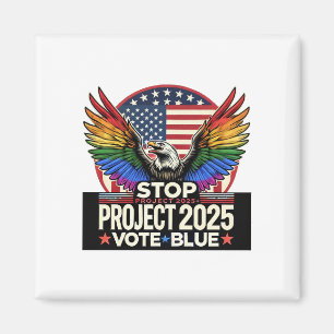 Pride - Stop Project 2025 - Vote Blue Magnet