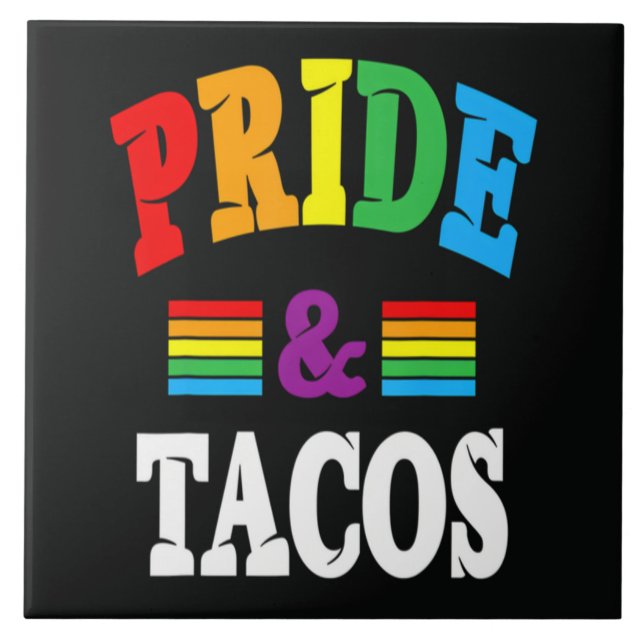Pride Tacos Lgbt Ceramic Tile (Front)
