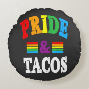 Pride Tacos Lgbt Round Cushion