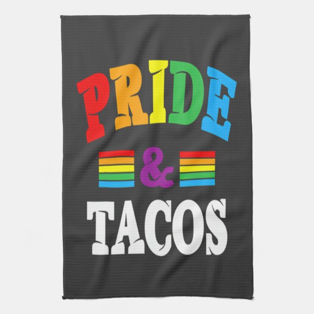 Pride Tacos Lgbt Tea Towel (Vertical)