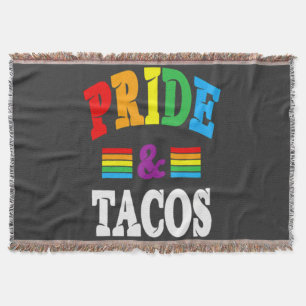 Pride Tacos Lgbt Throw Blanket