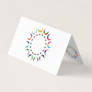 Pride Time Crescent Moon Design Business Card