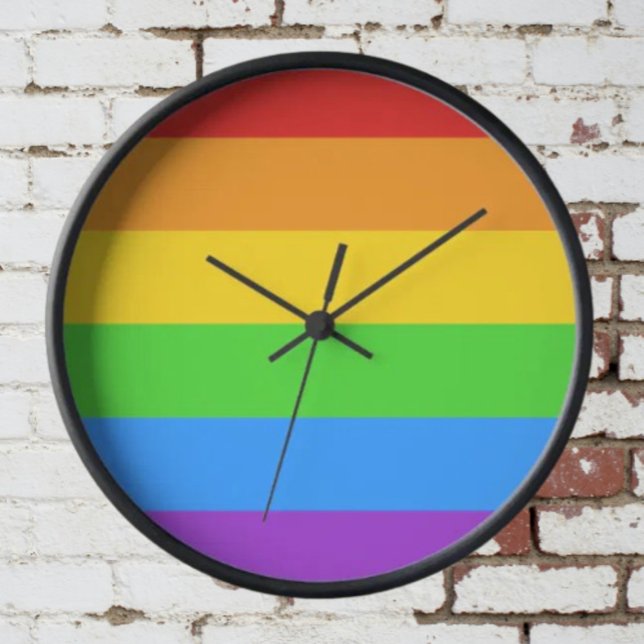 Pride Time: Rainbow Flag Clock (Creator Uploaded)