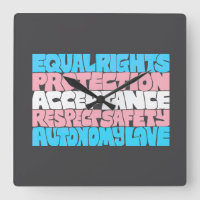 PRIDE Trans rights word art flag LGBT quote gift 