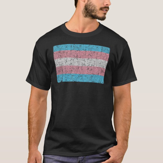 Pride Transgender Flag Trans Flag Tee (Front)