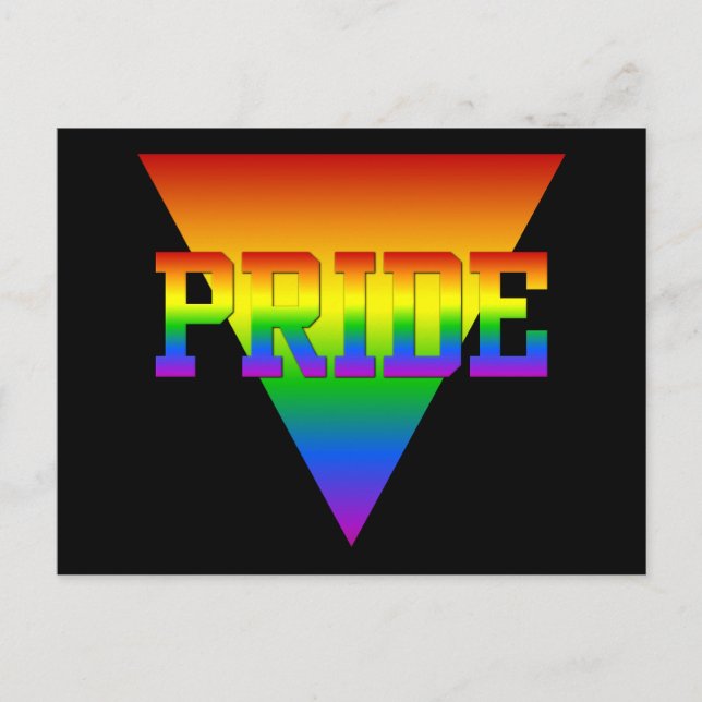 Pride triangle postcard, customise postcard (Front)