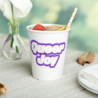 Pride Typography Art Paper Cups