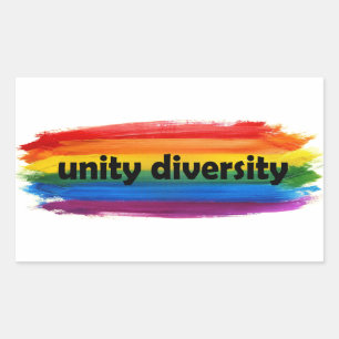 PRIDE UNITY DIVERSITY RECTANGULAR STICKER