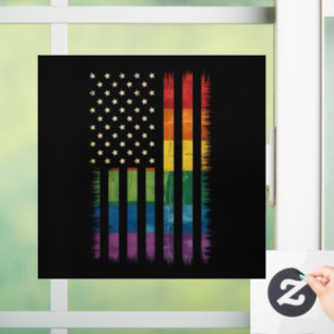 Pride USA America Distressed Rainbow Flag LGBTQ