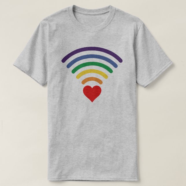 PRIDE VIBE RAINBOW WIFI T-Shirt (Design Front)