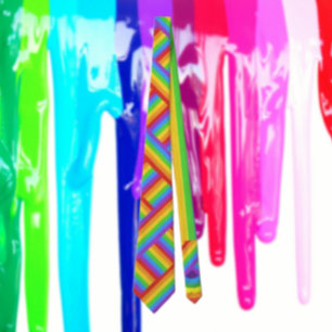 Pride Weave: Interwoven Rainbow Flag Tie