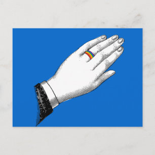 PRIDE WEDDING RING POSTCARD