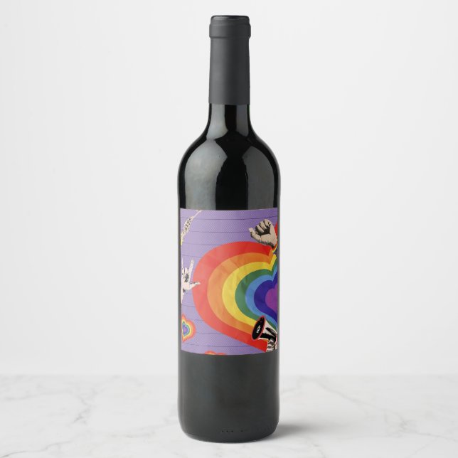 Pride Wine Bottle  Label (Front)