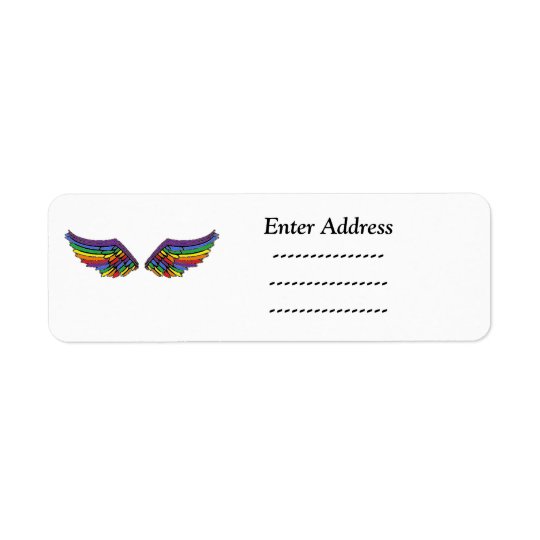 Pride wings address label Sticker