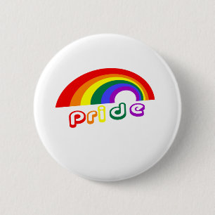 "Pride" with rainbow 6 Cm Round Badge