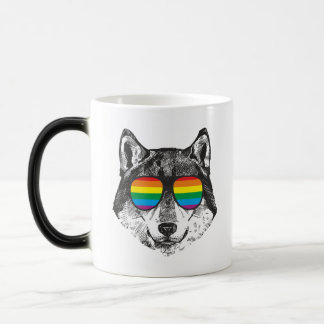 PRIDE WOLF Lgbt Gay Pride Flag Magic Mug
