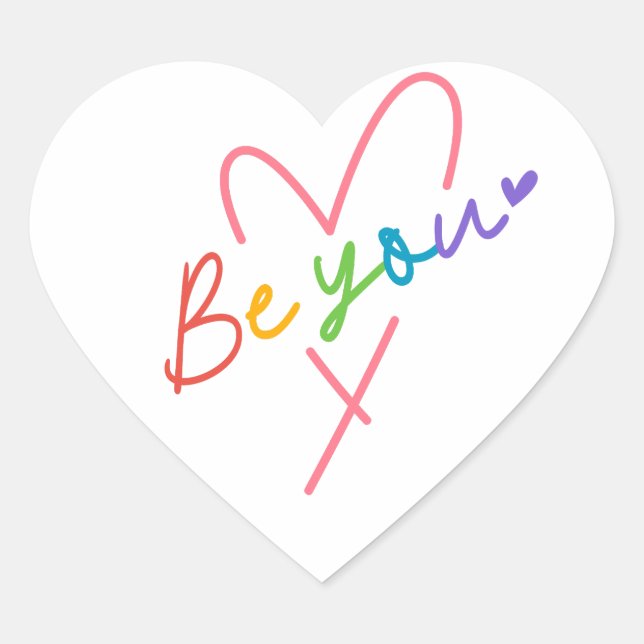 Prideful and Proud Heart Sticker (Front)