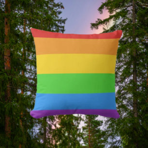 Prideful Lounge: Rainbow Flag Cushion