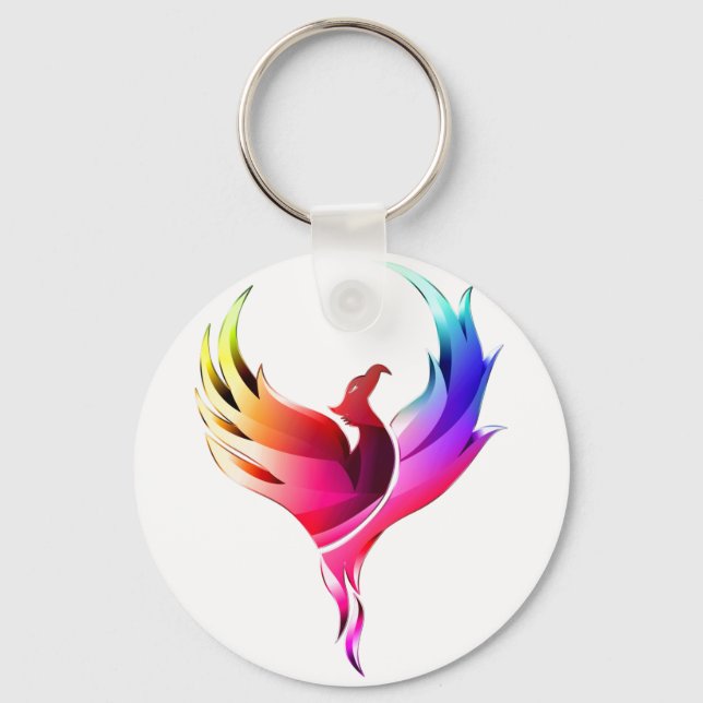 Prideful Phoenix Key Ring (Front)
