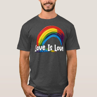 Prideful Skies LGBTQ gay pride Rainbow Coloured De T-Shirt