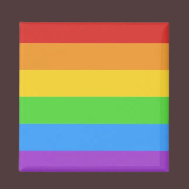 Prideful Square: Rainbow Flag Magnet (Creator Uploaded)