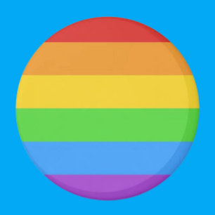 PridePulse: Rainbow Pride Button Magnet