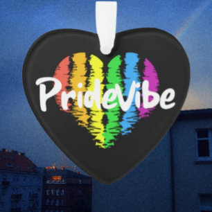 PrideVibe Rainbow Heart: Love in Every Angle Ornament