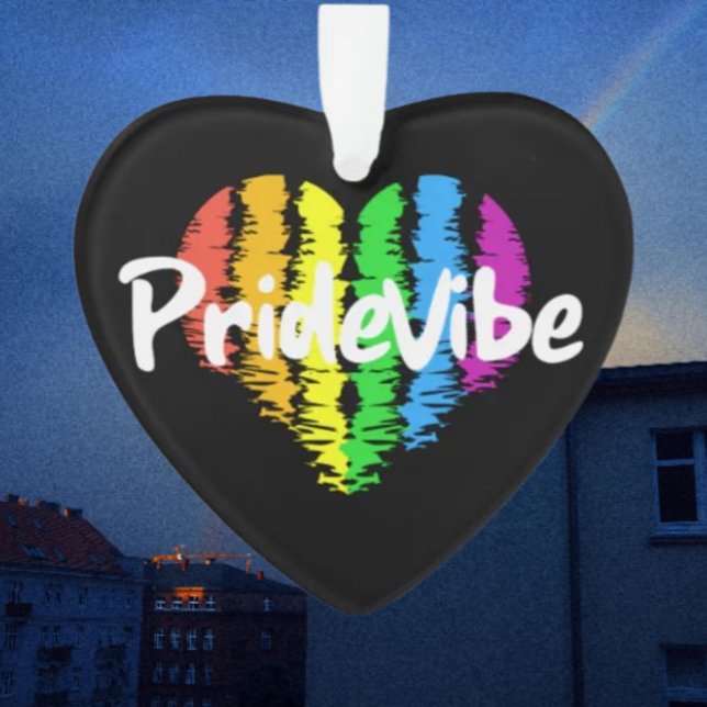 PrideVibe Rainbow Heart: Love in Every Angle Ornament (Creator Uploaded)