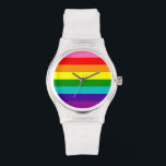 PrideWatch Watch<br><div class="desc">The clock with the original 8-color Pride flag. This is a sign of acceptance and tolerance of all people.</div>