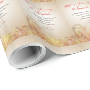 Priest, 50th Anniversary of Ordination Blessing Wrapping Paper