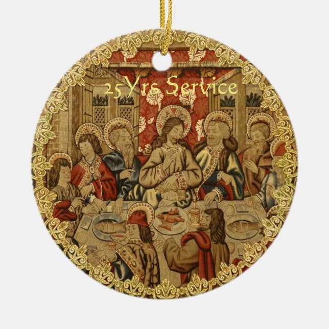 Priest Anniversary 15th 20th 25th 30th 40th 50th Ceramic Ornament (Front)