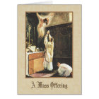 Priest at the Altar Catholic Mass Offering Card