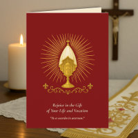 Priest Birthday Card from Bishop Catholic