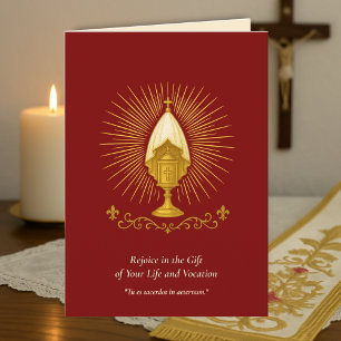 Priest Birthday Card from Bishop Catholic