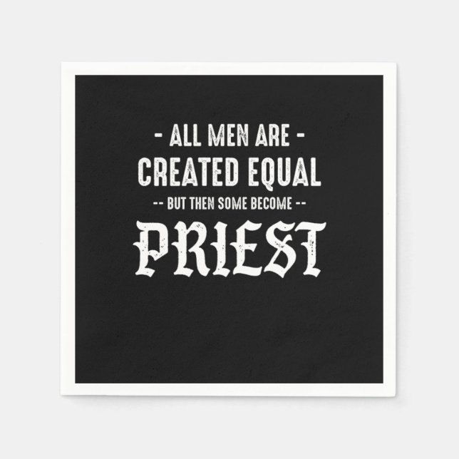 Priest Church Catholic Faith Jesus Christ Pray Gif Napkin (Front)