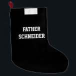 Priest Clergy Deacon Catholic Religious Large Christmas Stocking<br><div class="desc">Every priest will love having his own personalised Christmas stocking with the Roman Catholic Priest Clergy collar. All text and fonts can be modified.</div>