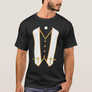 Priest Costume Halloween Tee Shirt Preacher Shirt