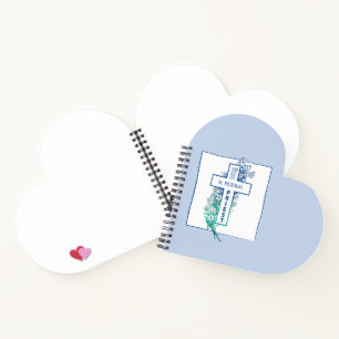 Priest Cross Flowers Personalised Notebook