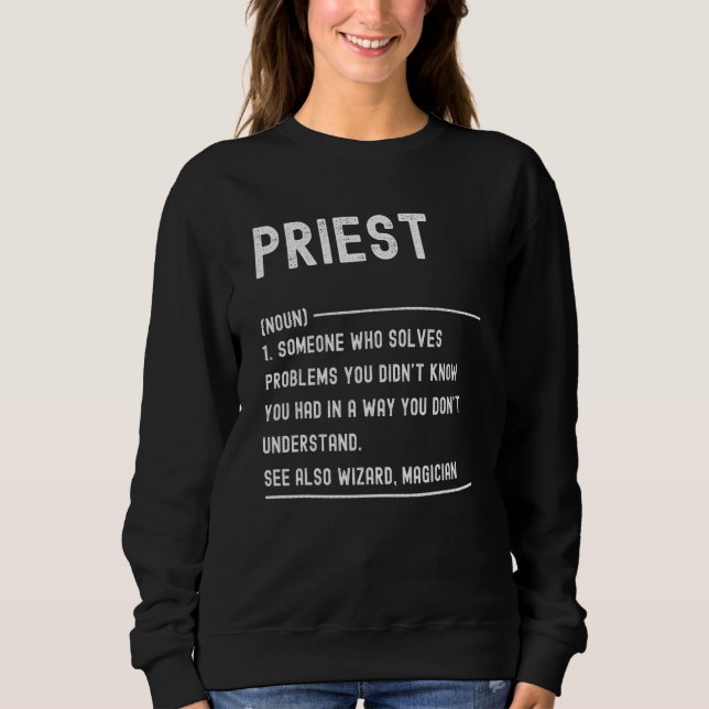 Priest Definition Shirts Funny Job Title (Front)