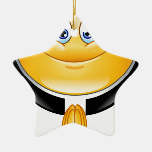 priest emoji ceramic tree decoration