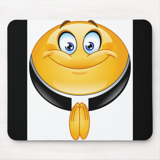 priest emoji mouse pad (Front)