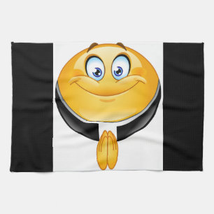 priest emoji tea towel