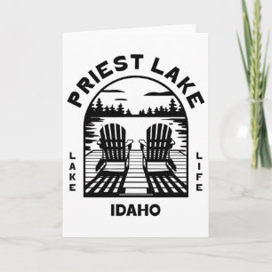 Priest Lake Idaho Outdoors Vintage Card