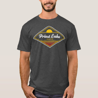 Priest Lake Idaho Priest Lake Camping Retro Sunset T-Shirt