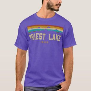 Priest Lake Vintage Mountains Hiking Camping Idaho T-Shirt