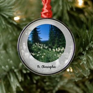 Priest Landscape Personalised Metal Ornament