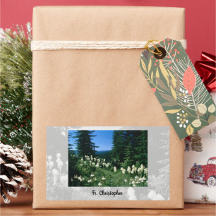 Priest Landscape Personalised Rectangular Sticker