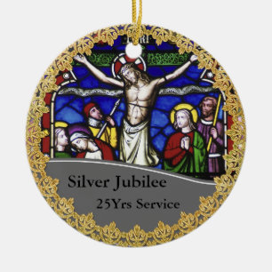 Priest Ordination 25th Anniversary Commemorative Ceramic Ornament